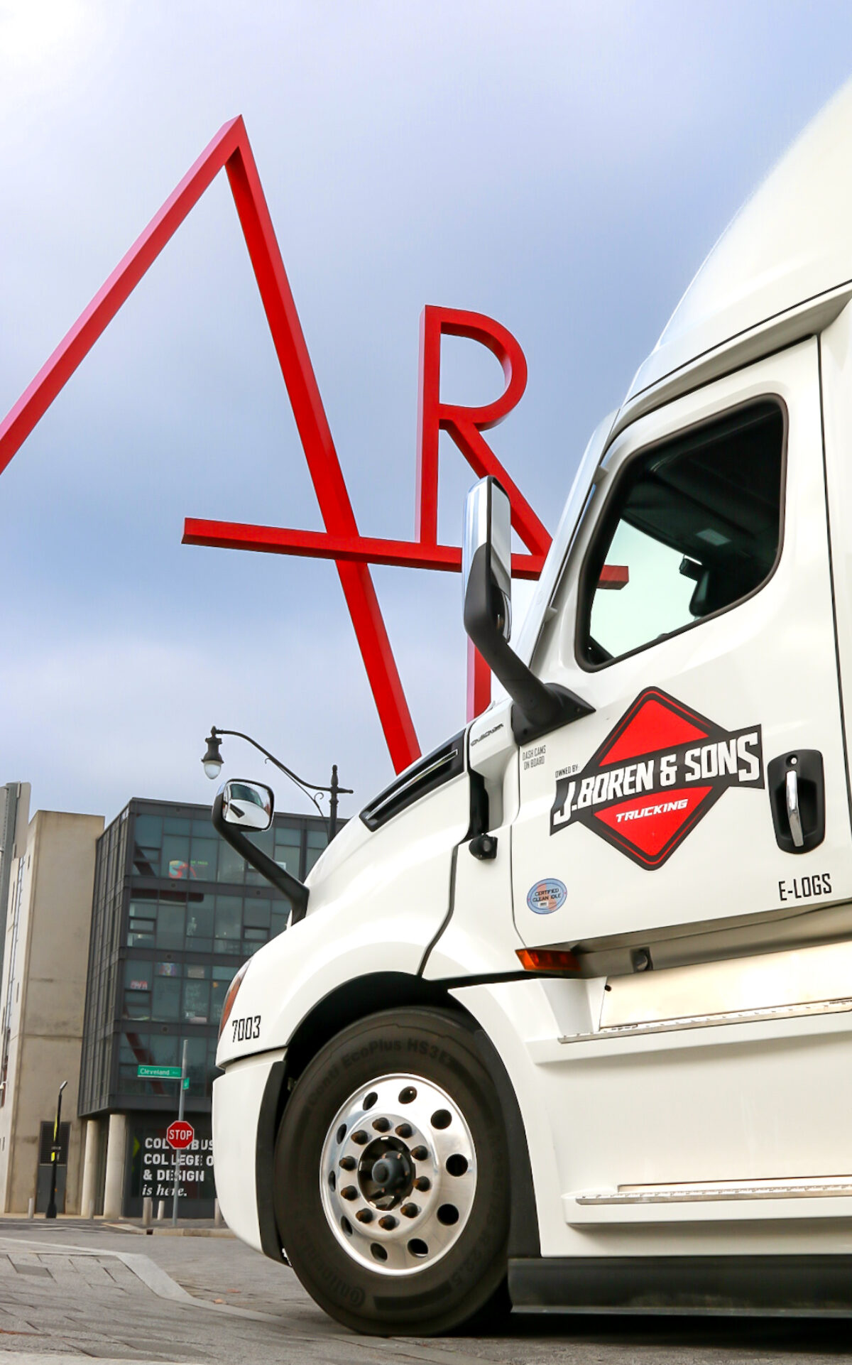 Cab in downtown Columbus, Ohio. Arena District